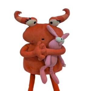 Fao Schwarz Plush Pink Pip 'Not So Scary Monsters' 19'